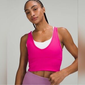 Lululemon power pivot tank in sonic pink